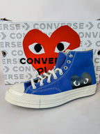 Converse X Comme Des Garçons Blue Chuck 70 Hi Tops