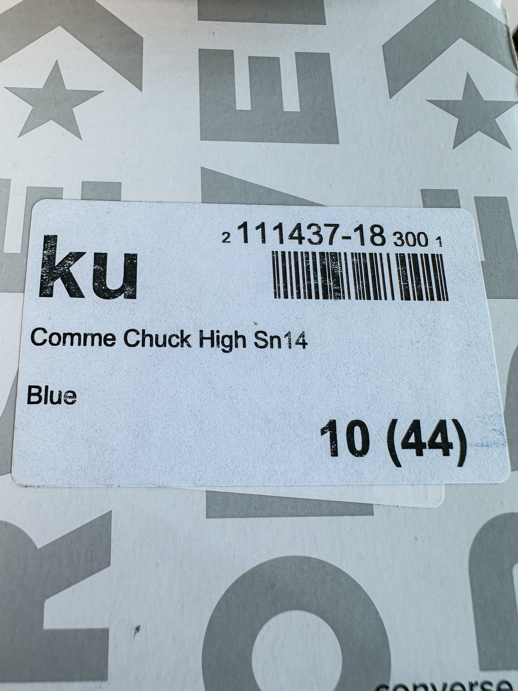 Converse X Comme Des Garçons Blue Chuck 70 Hi Tops