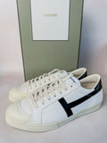 Tom Ford White Cambridge Suede Low Top Sneakers