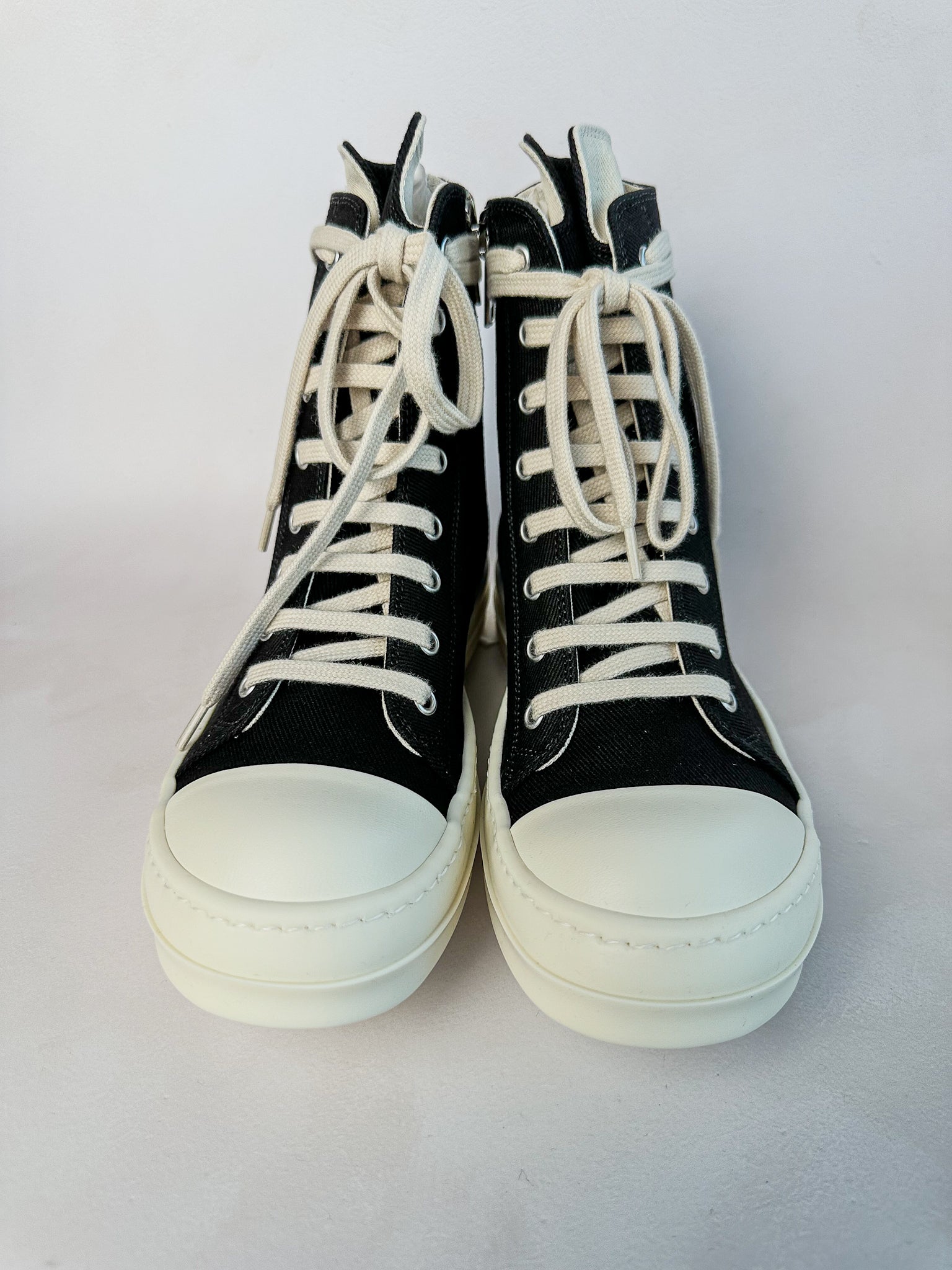 Rick Owens DRKSHDW Scarpe Hi Tops Black Milk Sneakers