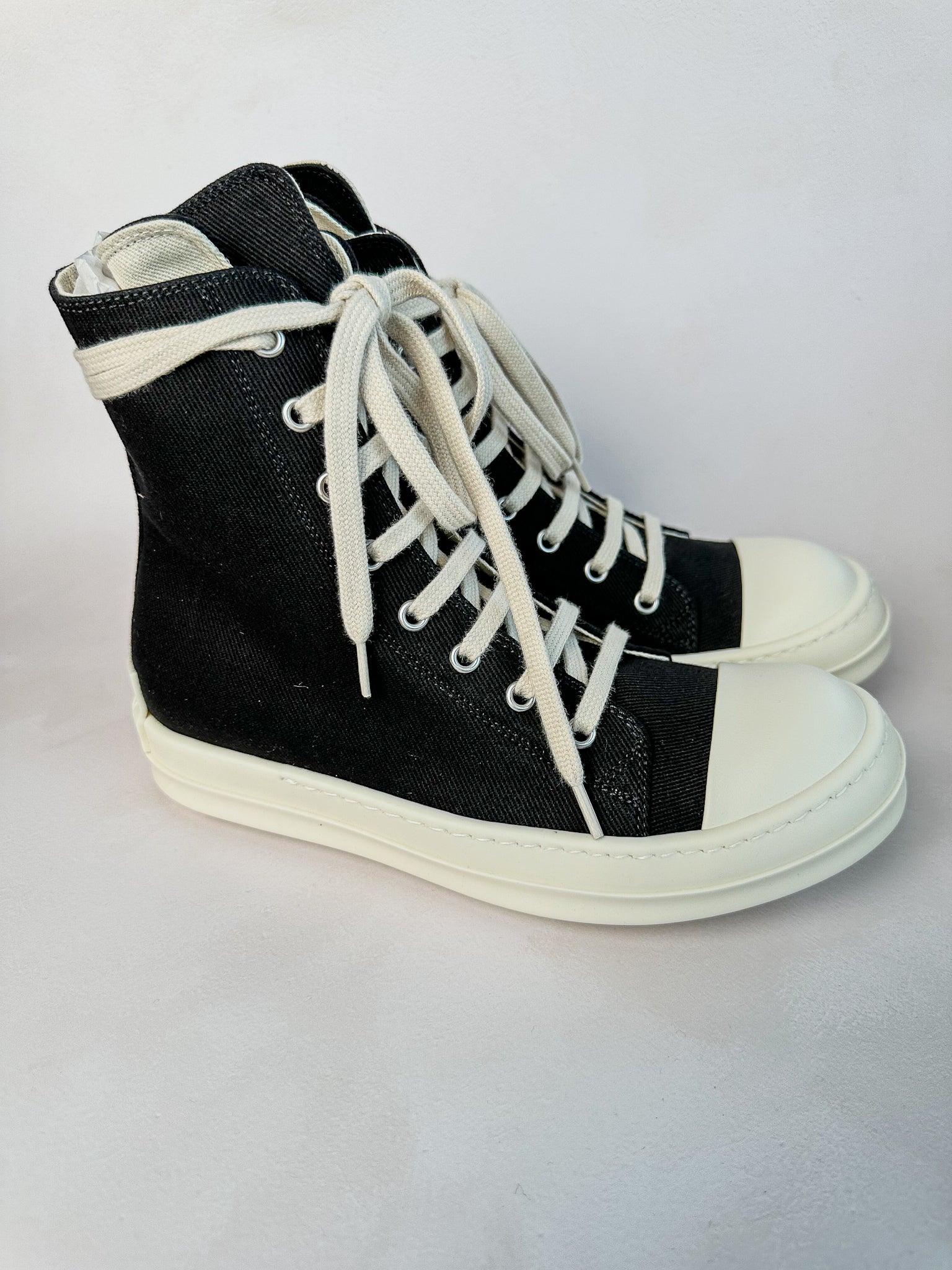 Rick Owens DRKSHDW Scarpe Hi Tops Black Milk Sneakers