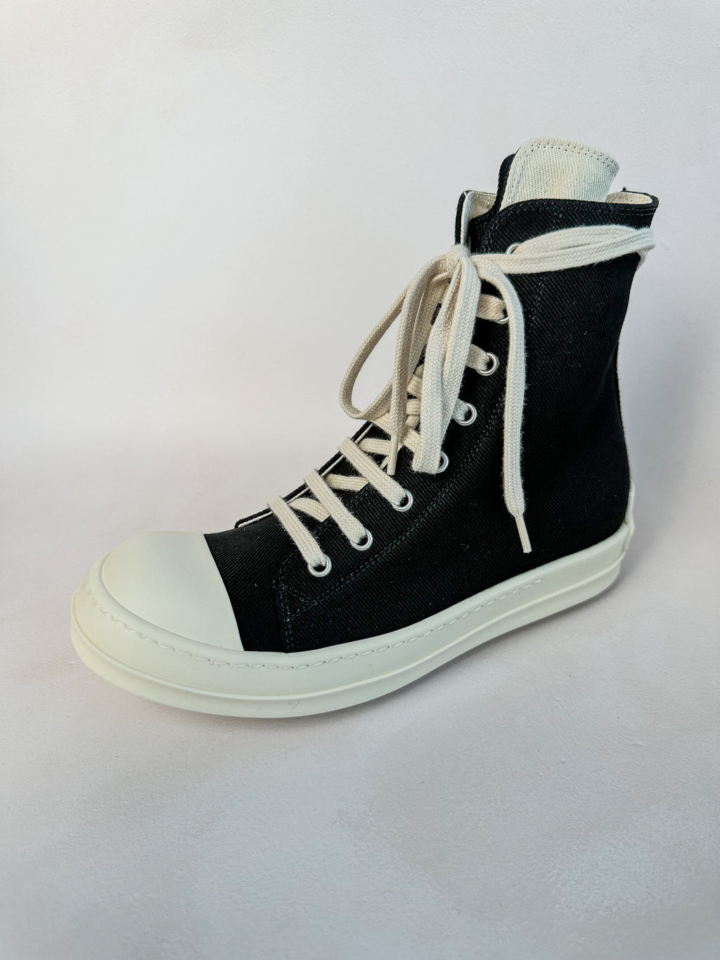 Rick Owens DRKSHDW Scarpe Hi Tops Black Milk Sneakers