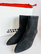 Isabel Marant Black Suede Leather Deone 50mm Ankle Boots
