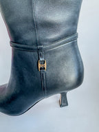 Coach Black Raquel Leather Calf Boots