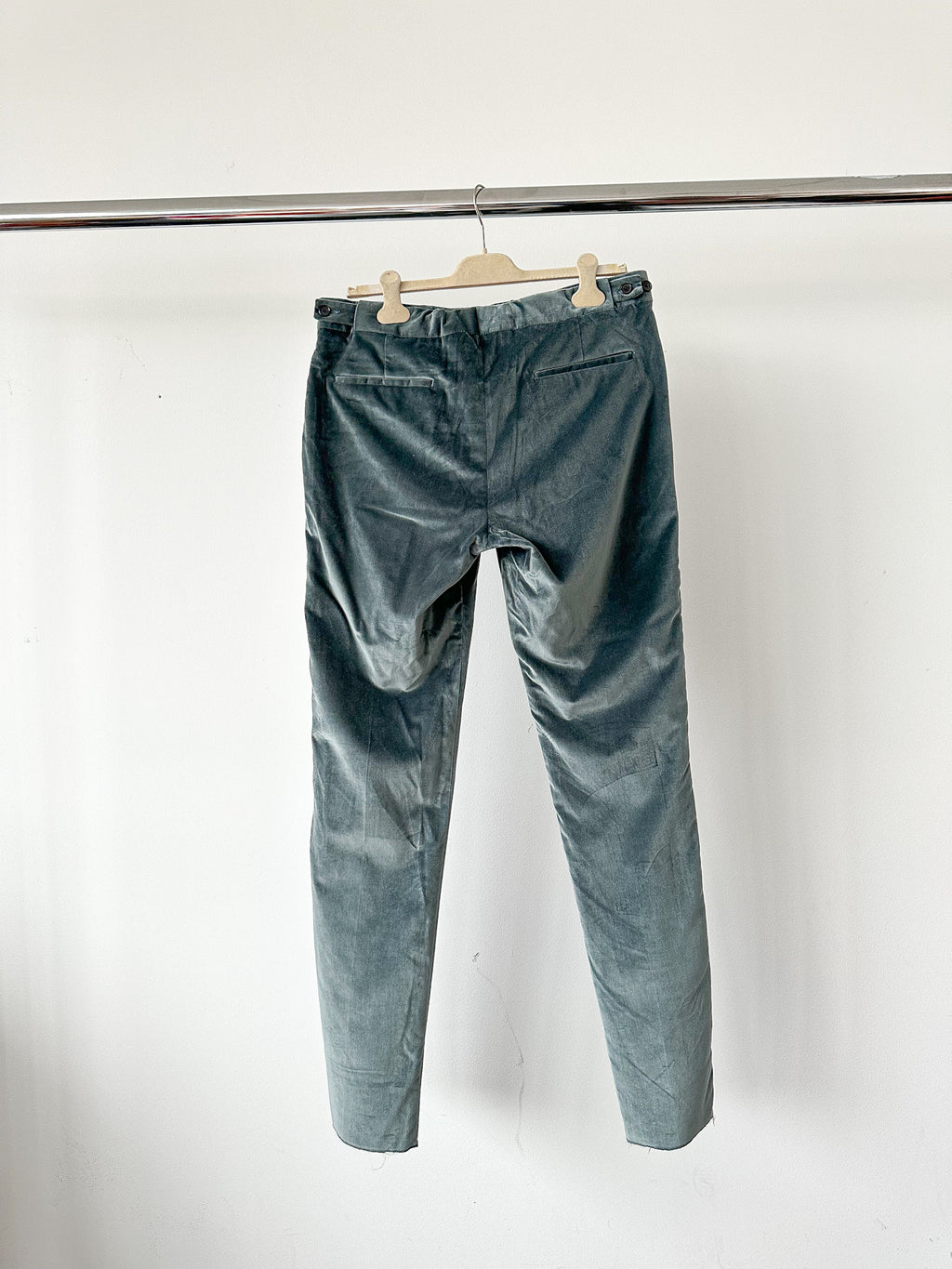 Paul Smith Velvet Blue Stripe Side Smart Trousers