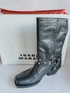 Isabel Marant Antya Black Biker Leather Boots