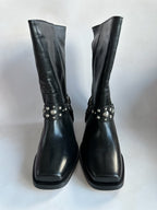 Isabel Marant Antya Black Biker Leather Boots