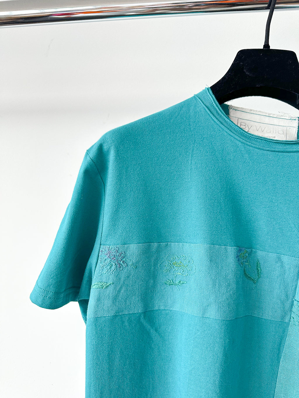 By Walid Hanky Story Patchy T Shirt In Teal
