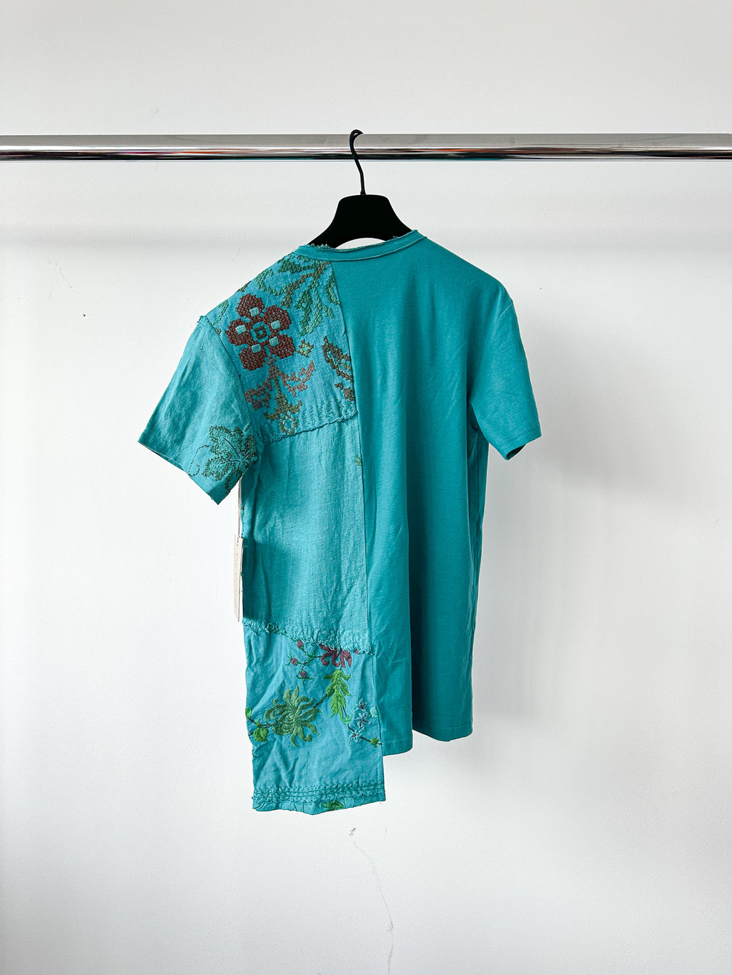 By Walid Hanky Story Patchy T Shirt In Teal