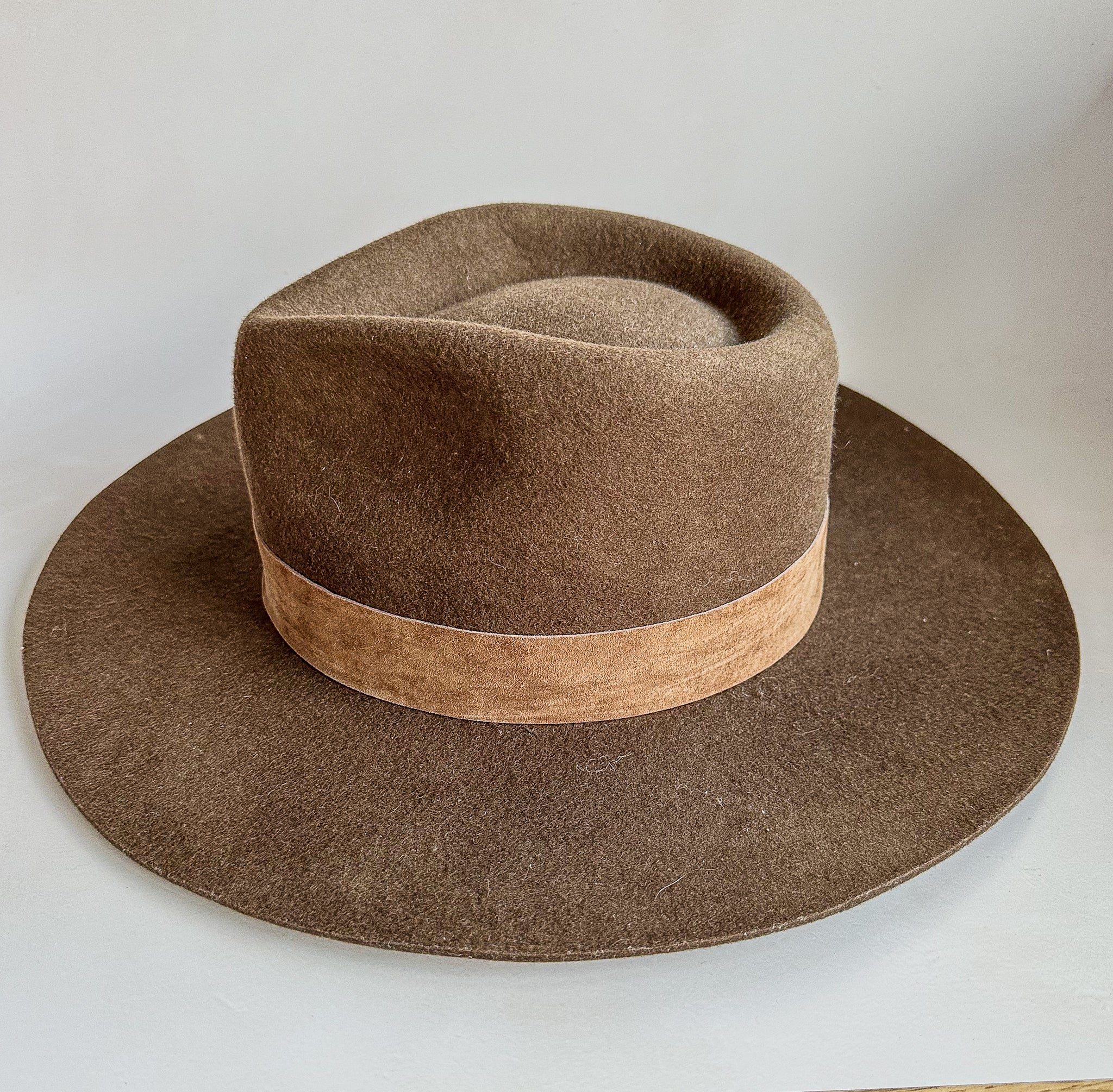 Lack Of Color Teak Brown Suede Band Hat