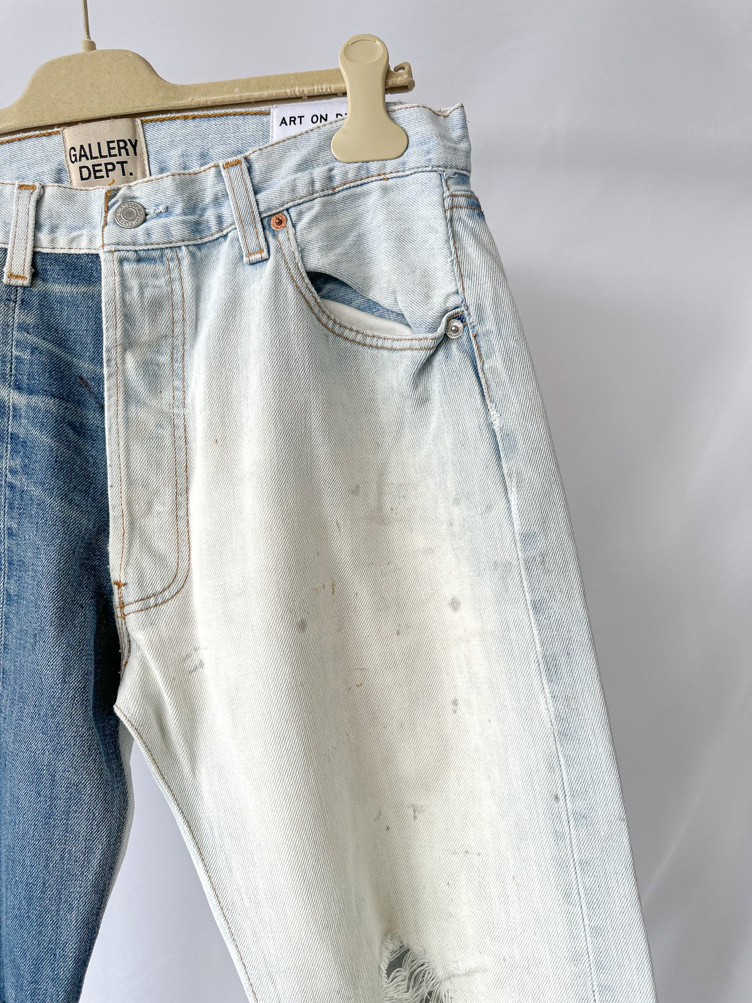 Gallery Dept Levi 5001 Ken Reworked Vintage Jeans With Paint Distressed Ripped
