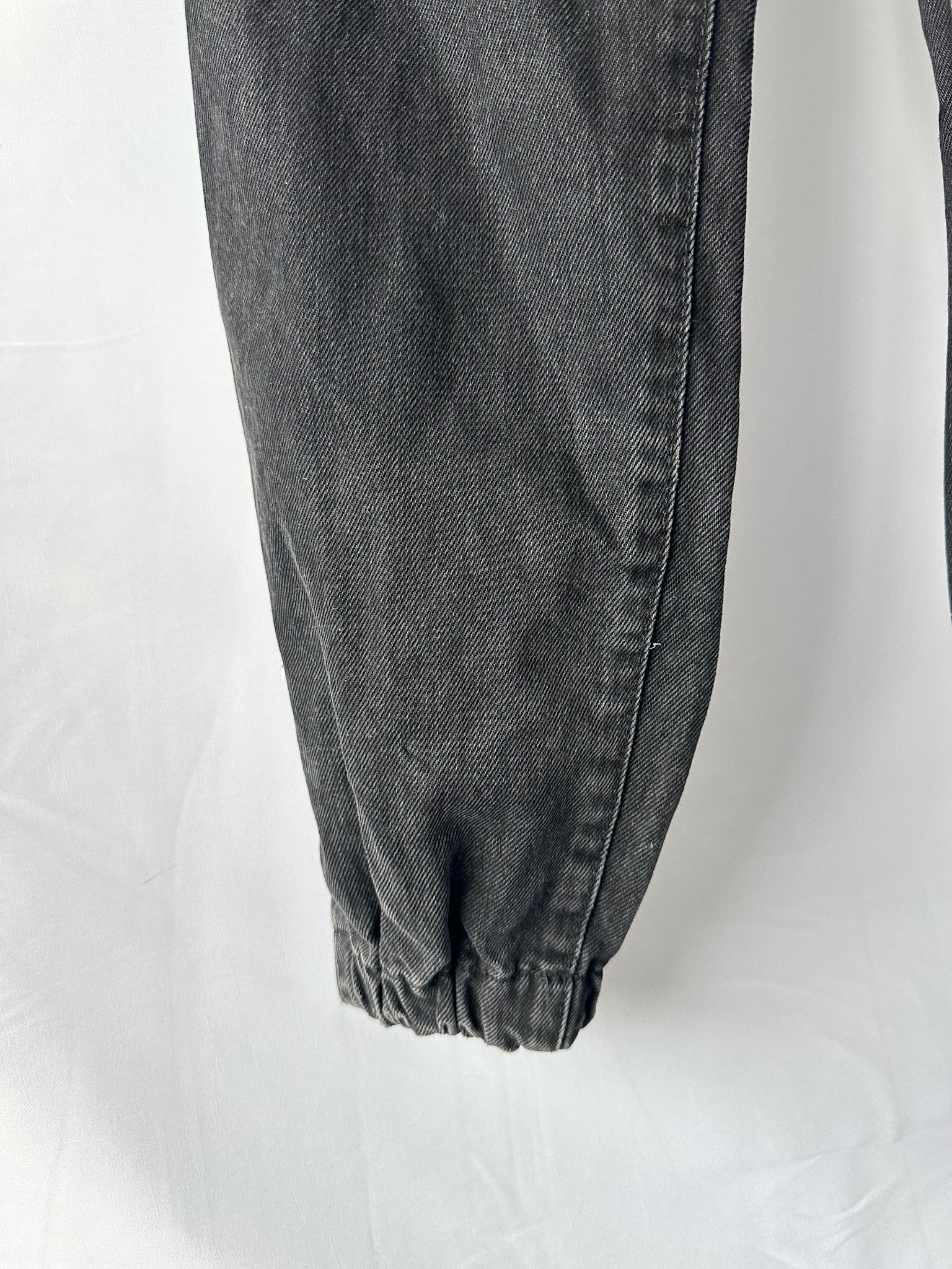 Holland Cooper Denim Gold Button Detail Jumpsuit in Washed Black