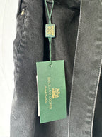 Holland Cooper Denim Gold Button Detail Jumpsuit in Washed Black