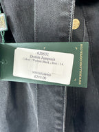 Holland Cooper Denim Gold Button Detail Jumpsuit in Washed Black