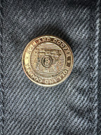 Holland Cooper Denim Gold Button Detail Jumpsuit in Washed Black