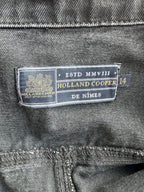 Holland Cooper Denim Gold Button Detail Jumpsuit in Washed Black