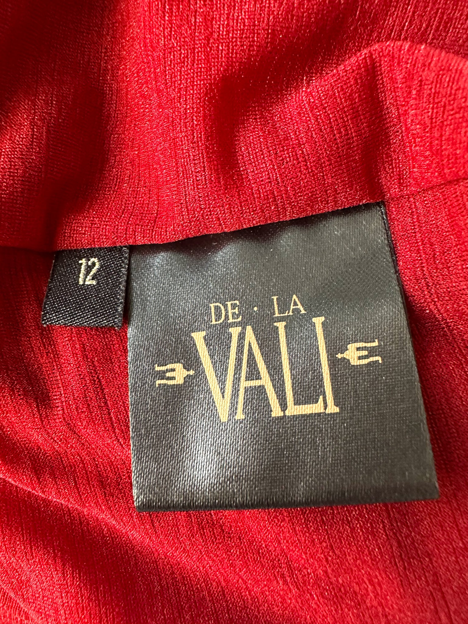 De La Vali Burgundy Red Cairo High Neck Cut-Out Maxi Dress