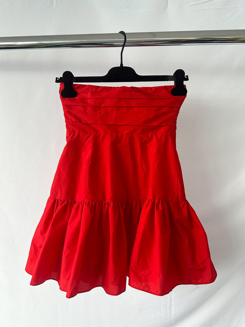 Robe courte rouge Woodlow à nœud LoveShackFancy