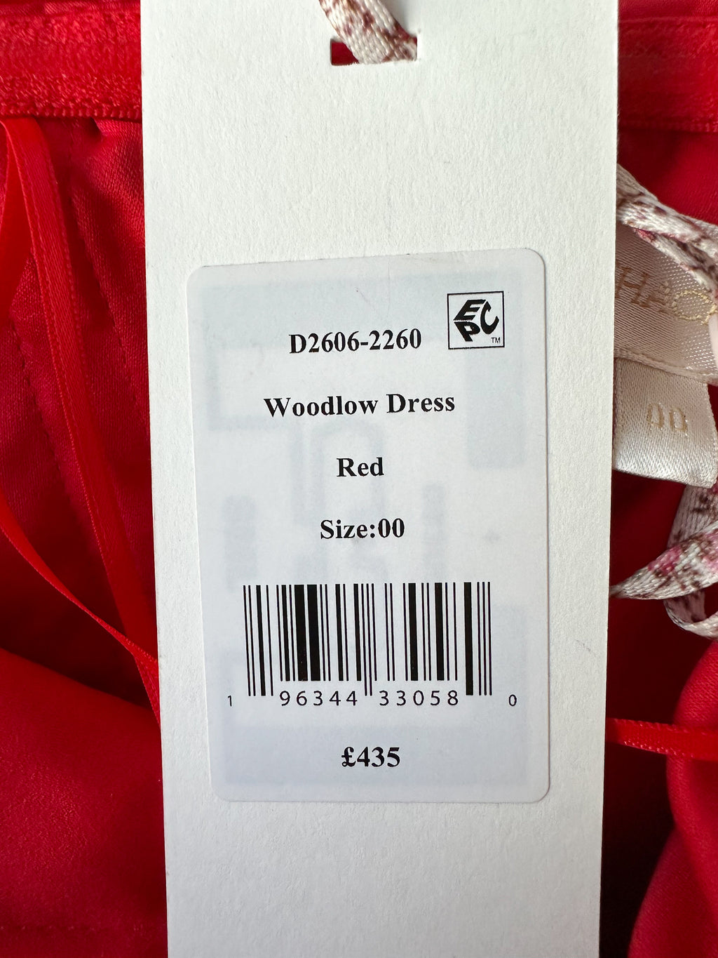 Robe courte rouge Woodlow à nœud LoveShackFancy