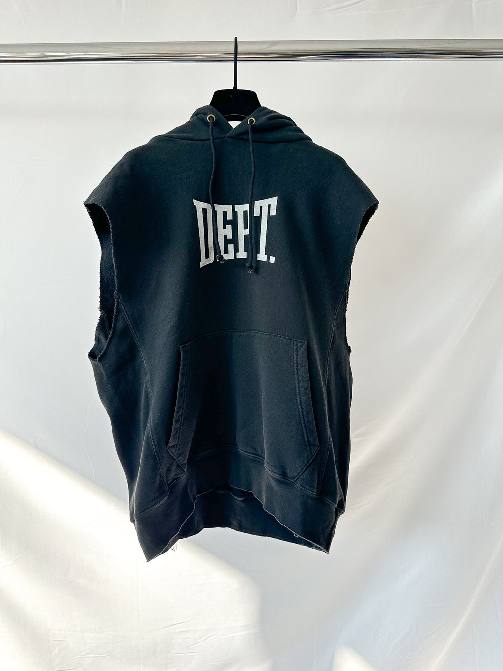 Gallery Dept. Black Gym Cut Off Sleeveless Hoodie