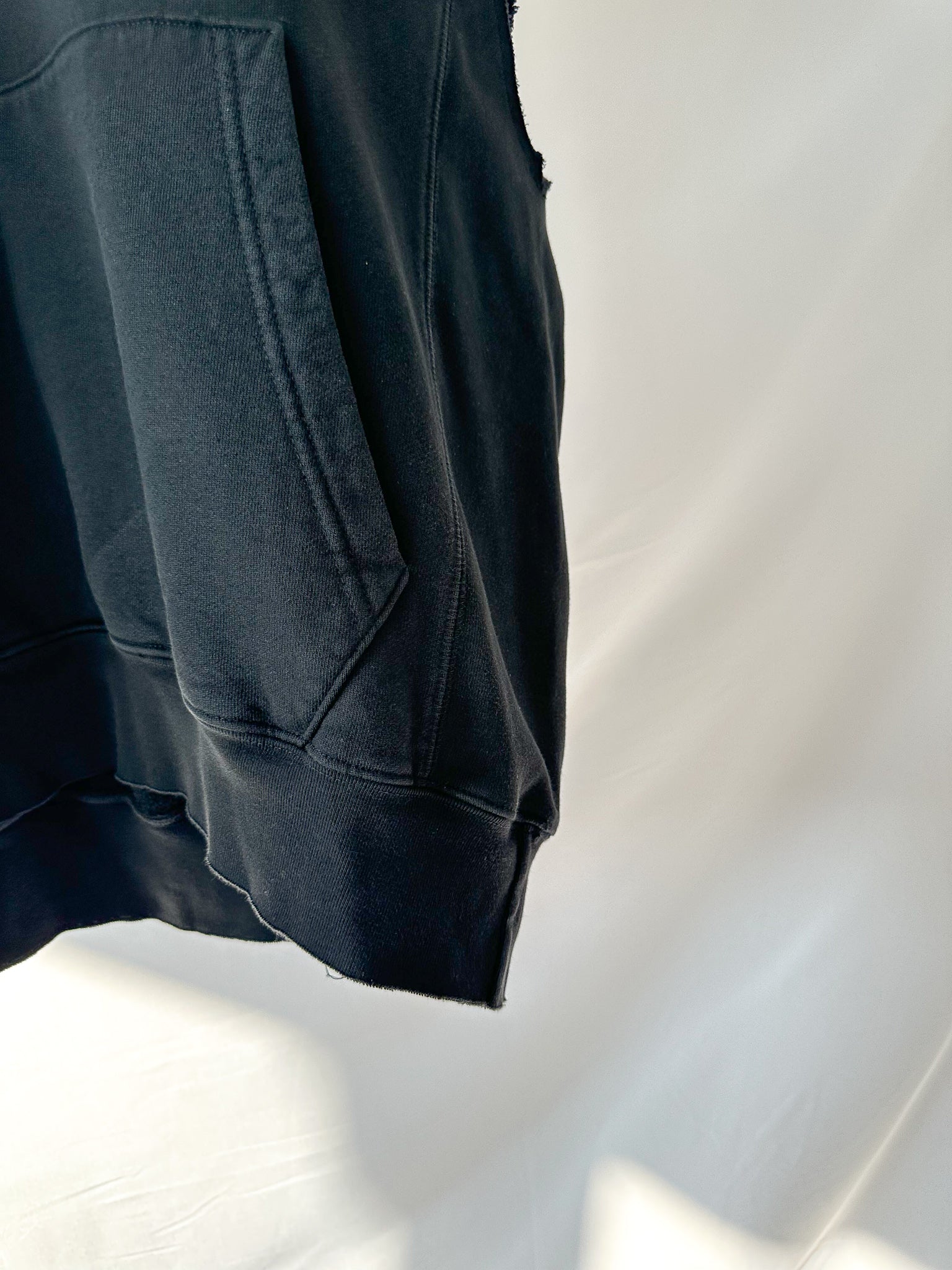 Gallery Dept. Black Gym Cut Off Sleeveless Hoodie