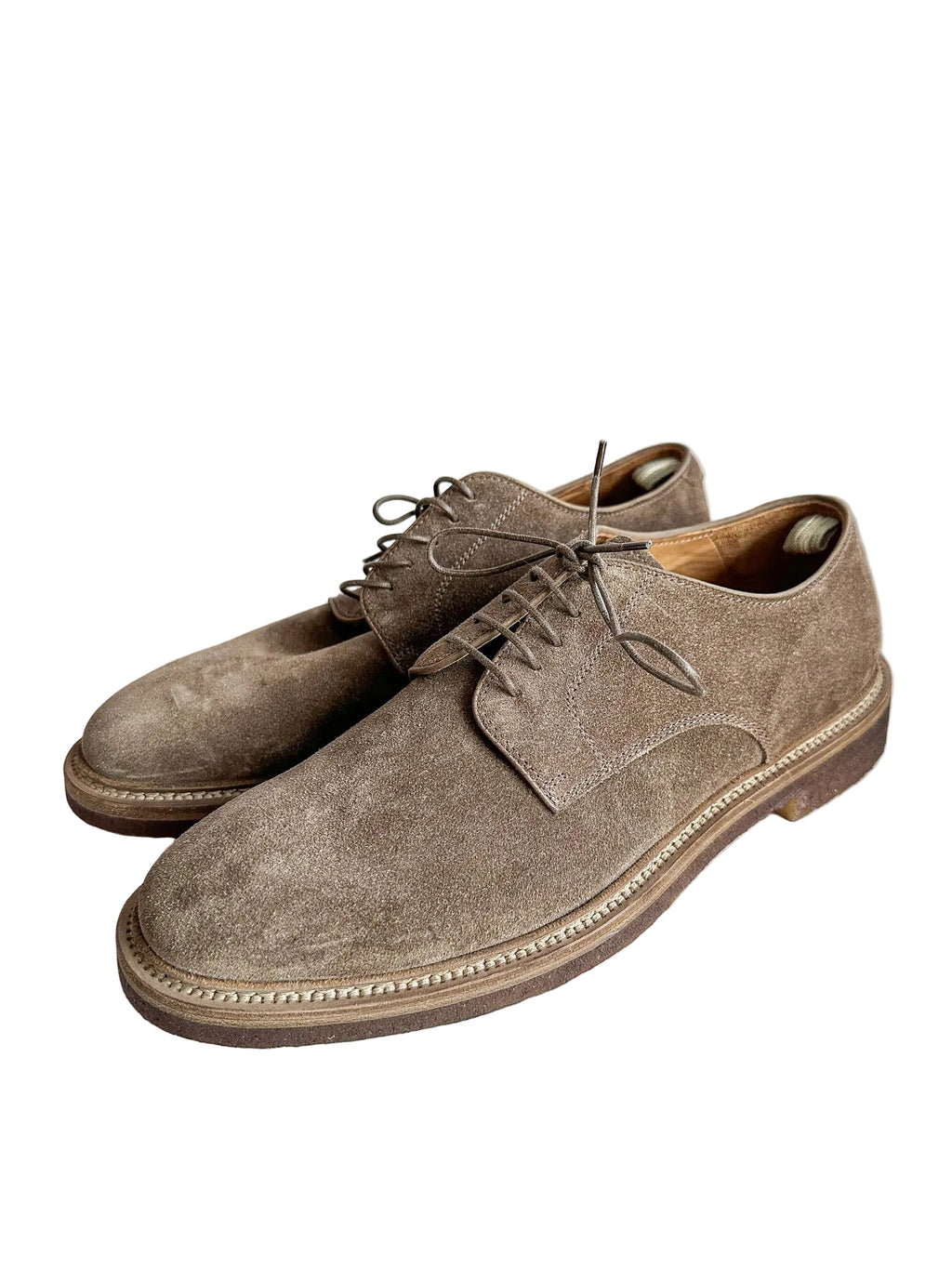 Officine Creative Hopkins Derby Shoes Suede Light Brown