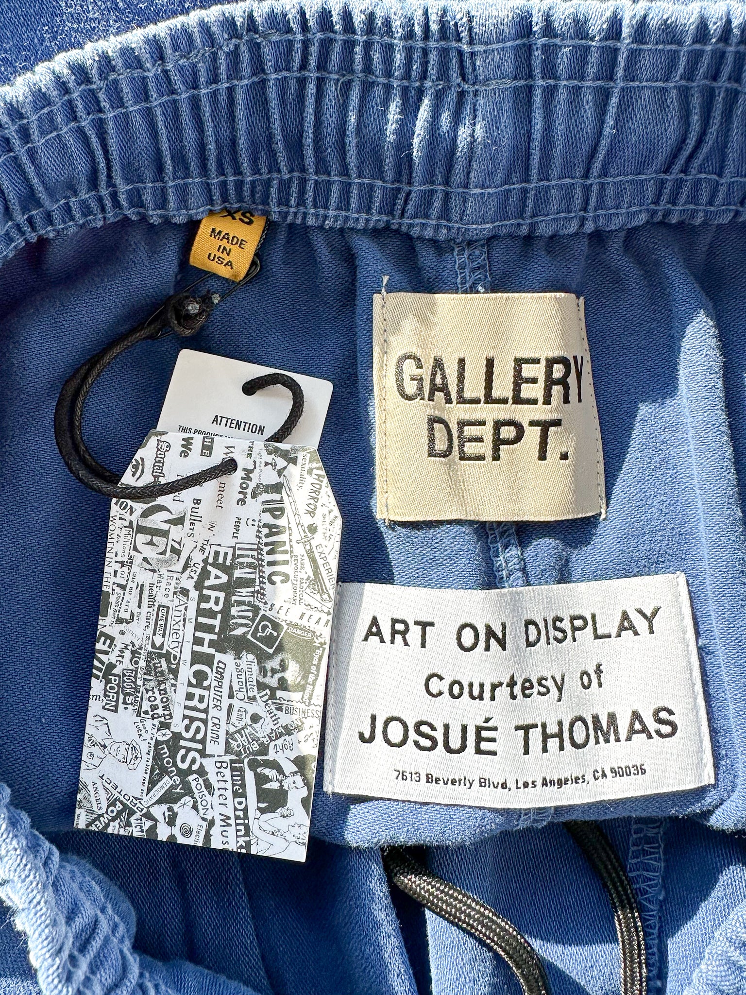 Gallery Dept Blue Track Jersey Shorts