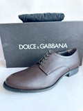 Dolce And Gabbana Brown Faux Leather Derby shoes