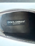 Dolce And Gabbana Brown Faux Leather Derby shoes