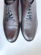 Dolce And Gabbana Brown Faux Leather Derby shoes