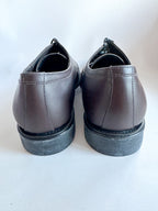 Dolce And Gabbana Brown Faux Leather Derby shoes