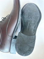 Dolce And Gabbana Brown Faux Leather Derby shoes