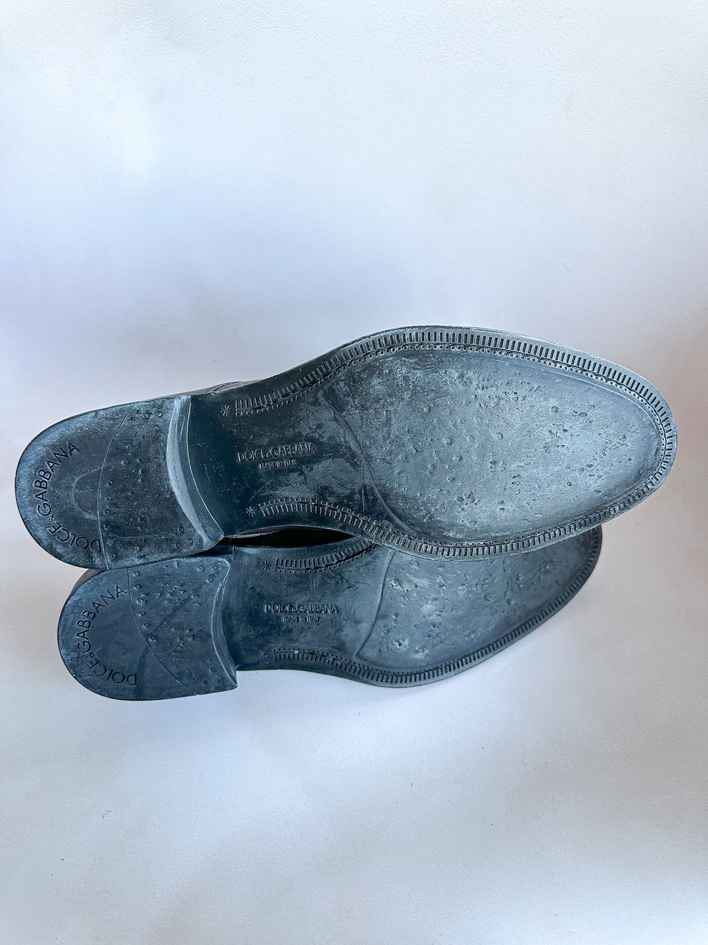 Dolce And Gabbana Brown Faux Leather Derby shoes