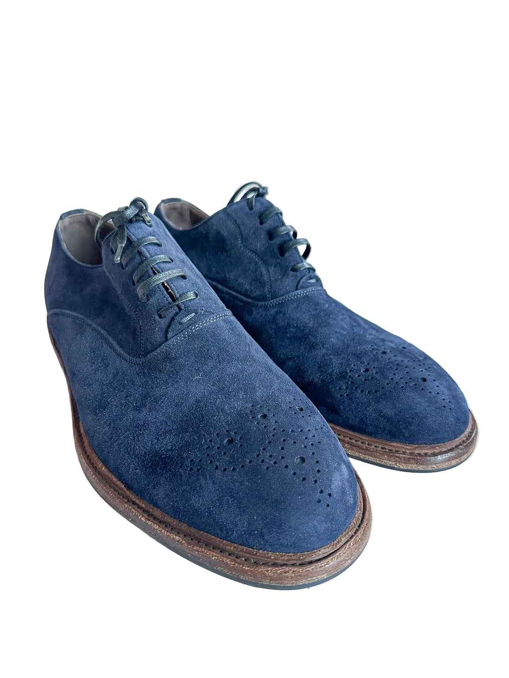 Dolce And Gabbana Blue Oxford Brogues