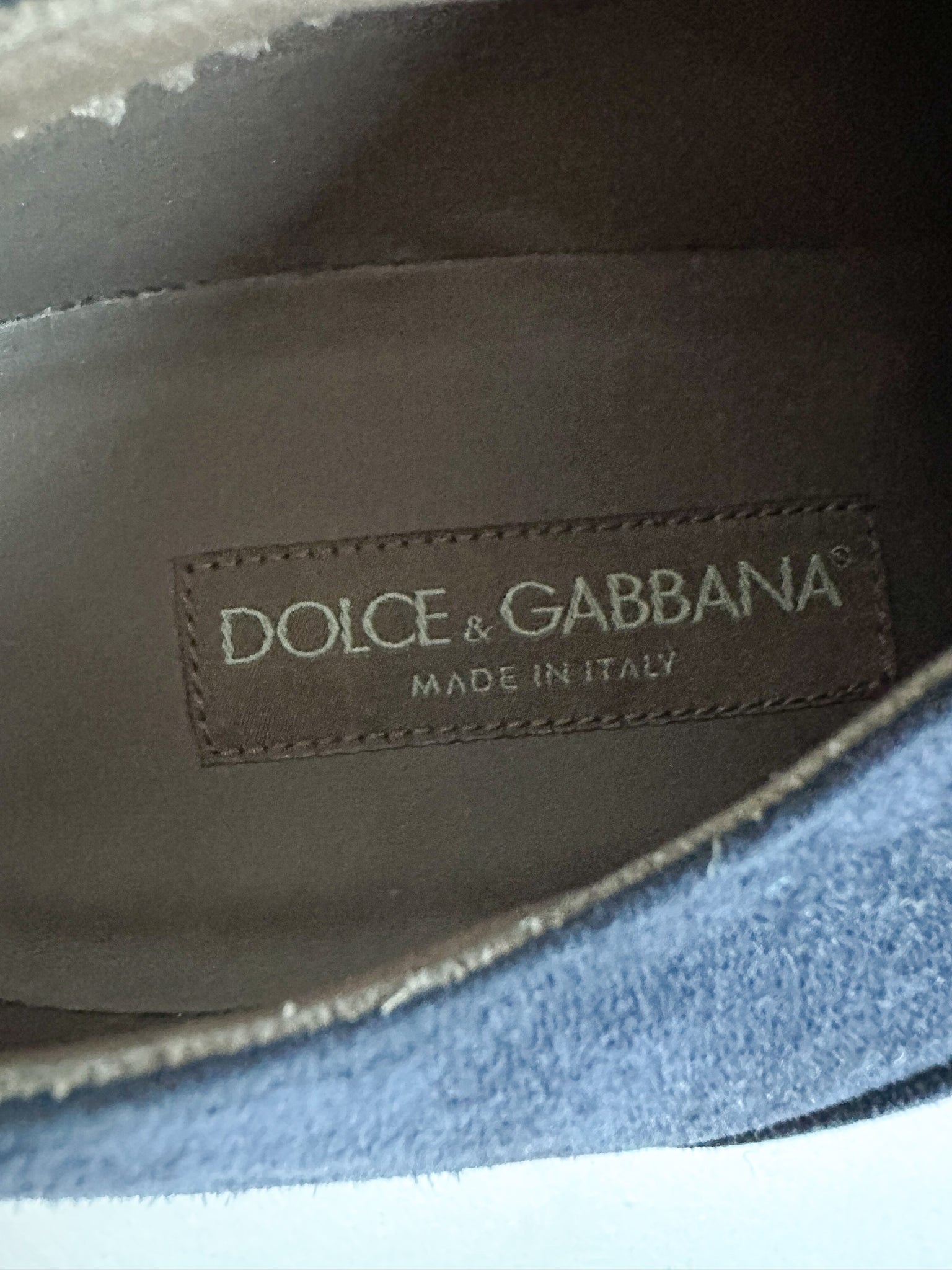 Dolce And Gabbana Blue Oxford Brogues