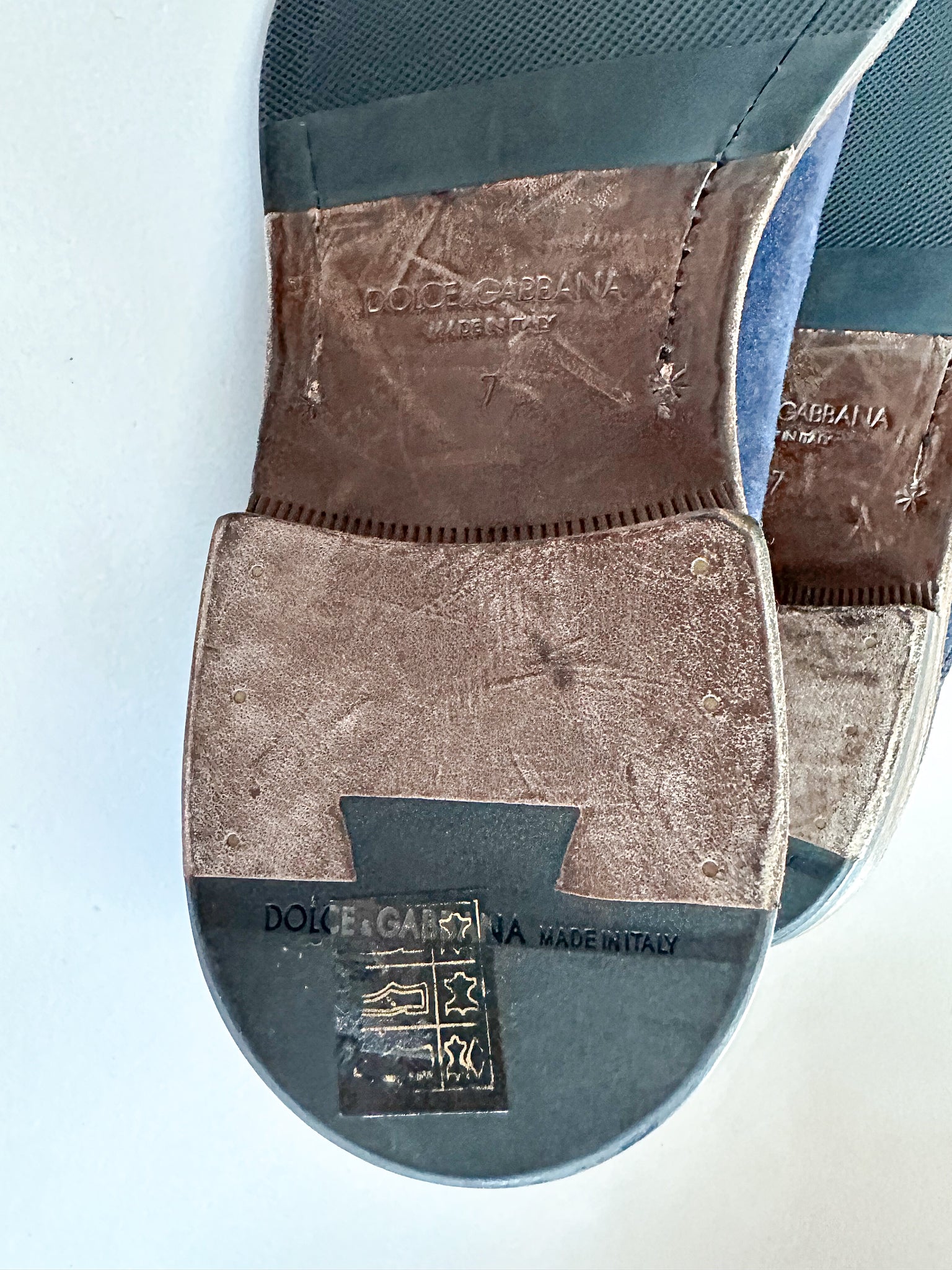 Dolce And Gabbana Blue Oxford Brogues