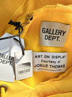 Gallery Dept. Yellow Gym Cut Off Sleeveless Hoodie