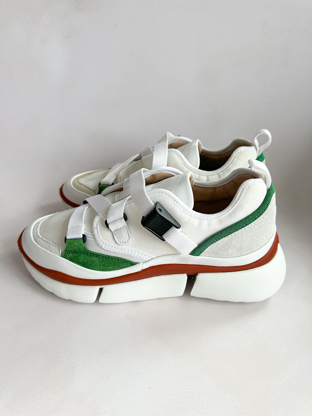 Chloé Sonnie Low Top 'Jungle Green' Trainers (FLAWS)