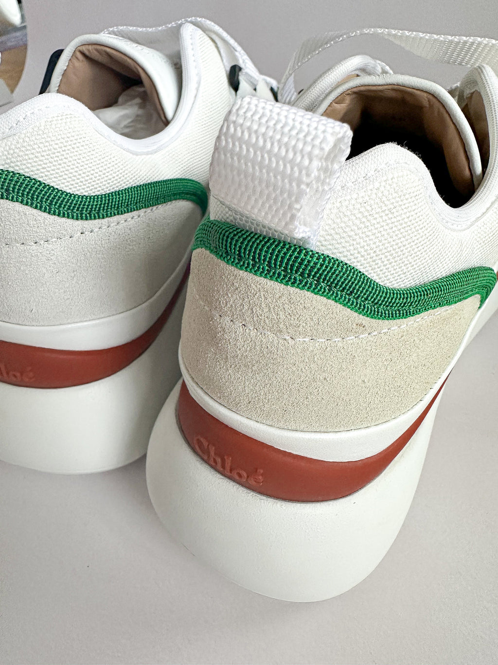 Chloé Sonnie Low Top 'Jungle Green' Trainers (FLAWS)