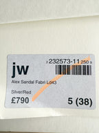 Alexander McQueen Silver Mirror Leather Harness Heeled Sandals 90