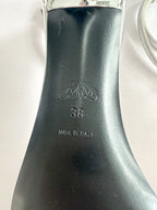 Alexander McQueen Silver Mirror Leather Harness Heeled Sandals 90