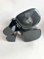 Versace Medusa Aevitas Embellished Black Glossy Patent Leather Platform Pumps