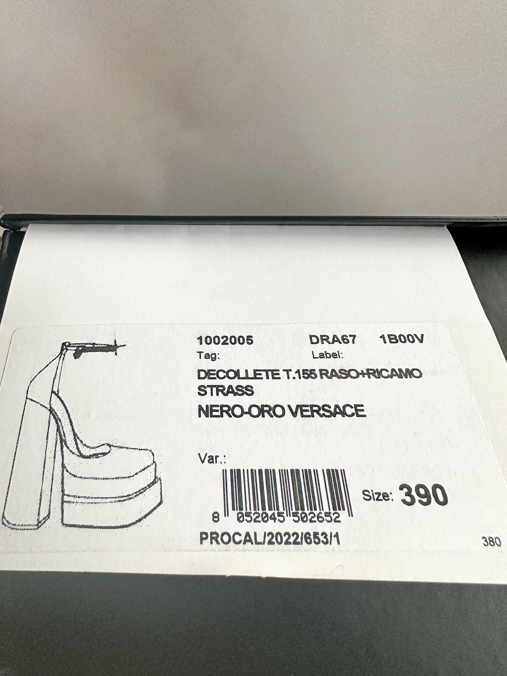 Versace Medusa Charm Aevitas Black Satin Platform Pumps