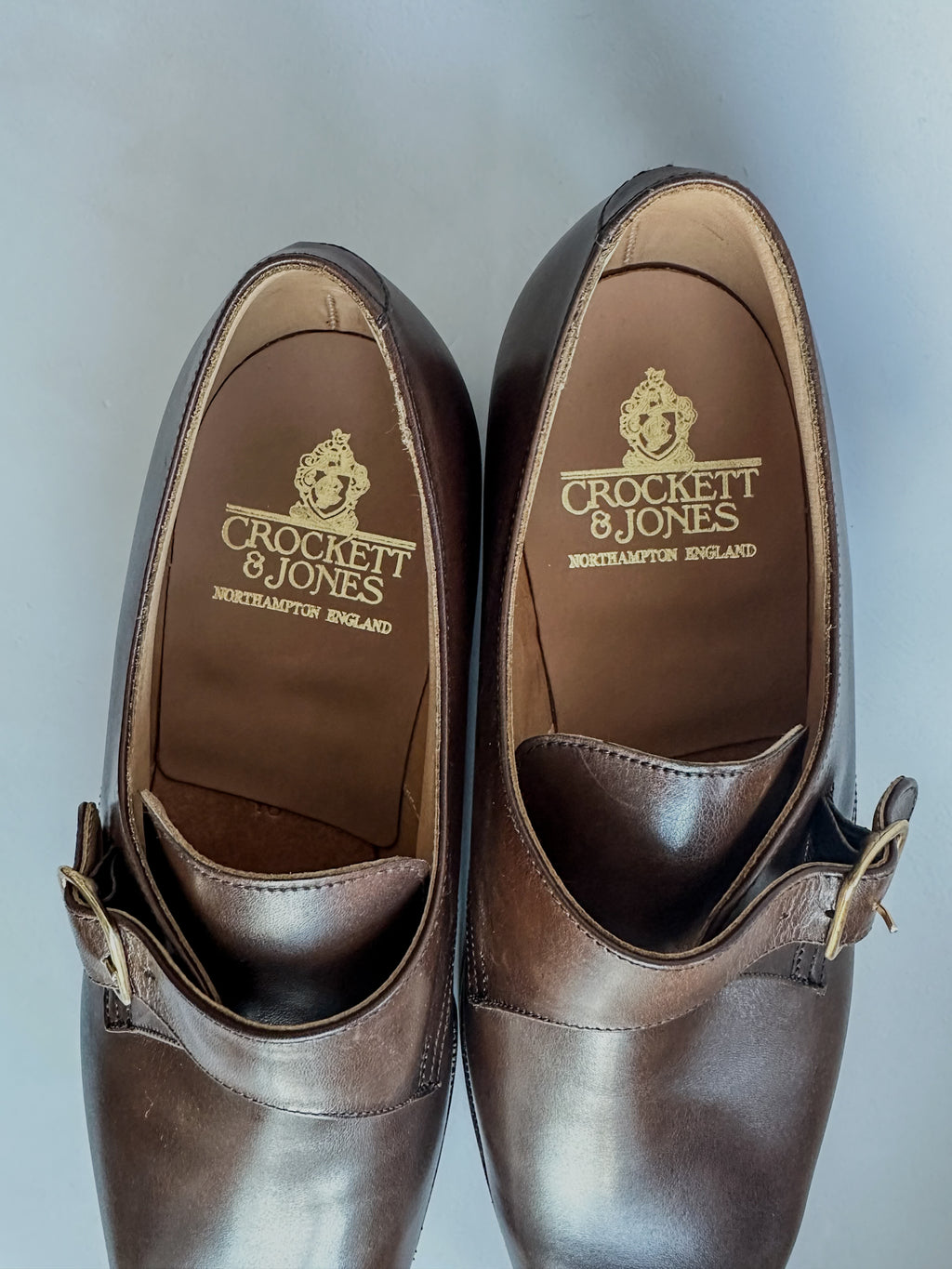 Crockett & Jones Peal & Co Dark Brown Single Monk Strap Shoe