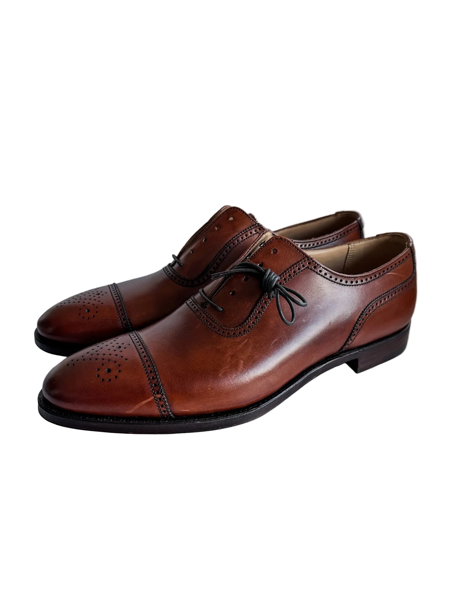 Crockett & Jones Peal & Co Brown Oxford Shoes