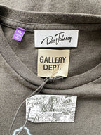 Gallery Dept Gray t-shirt with brand and label tags on a plain background