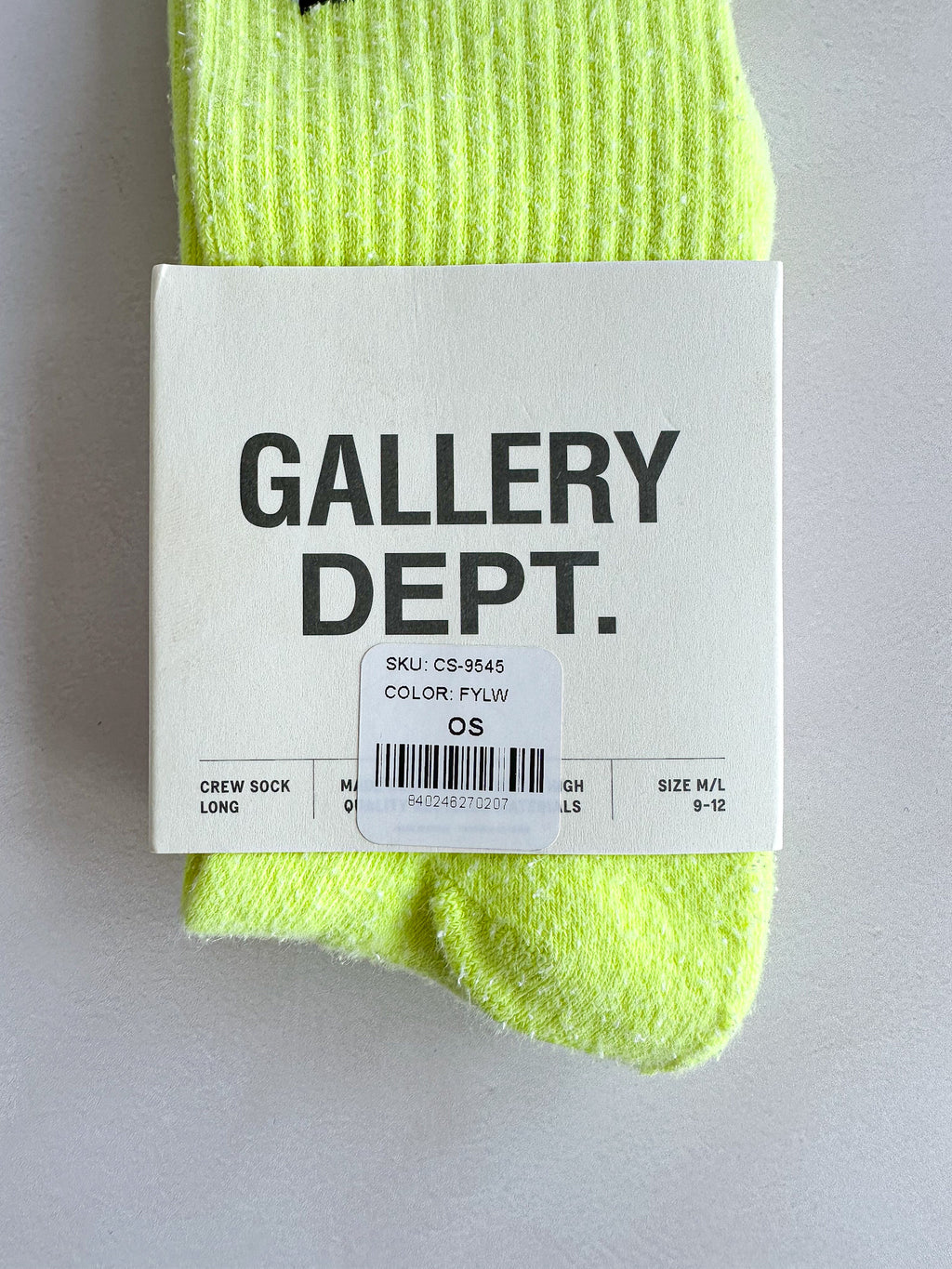 Gallery Dept. Long Crew Neon Lime Socks