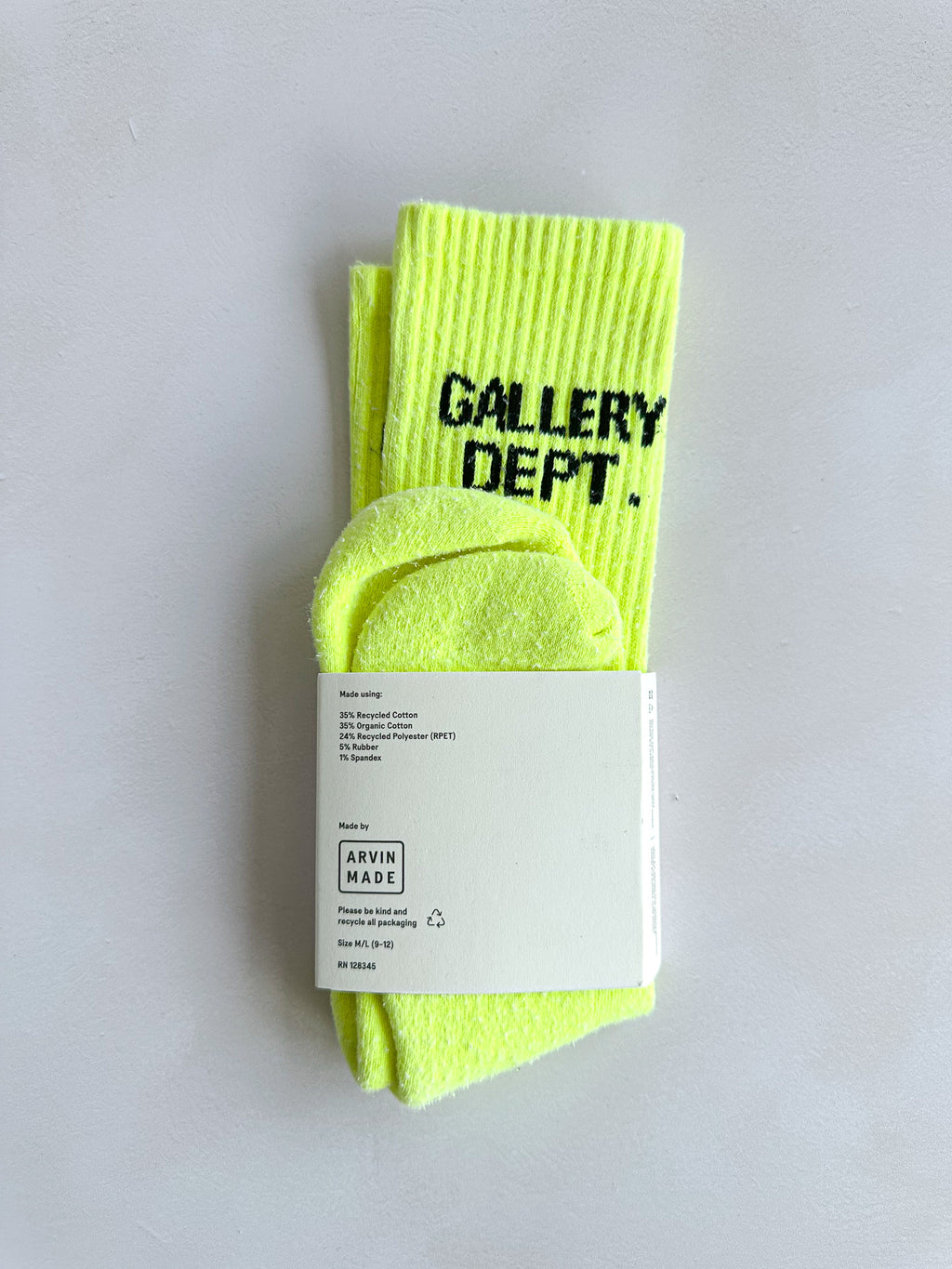 Gallery Dept. Long Crew Neon Lime Socks