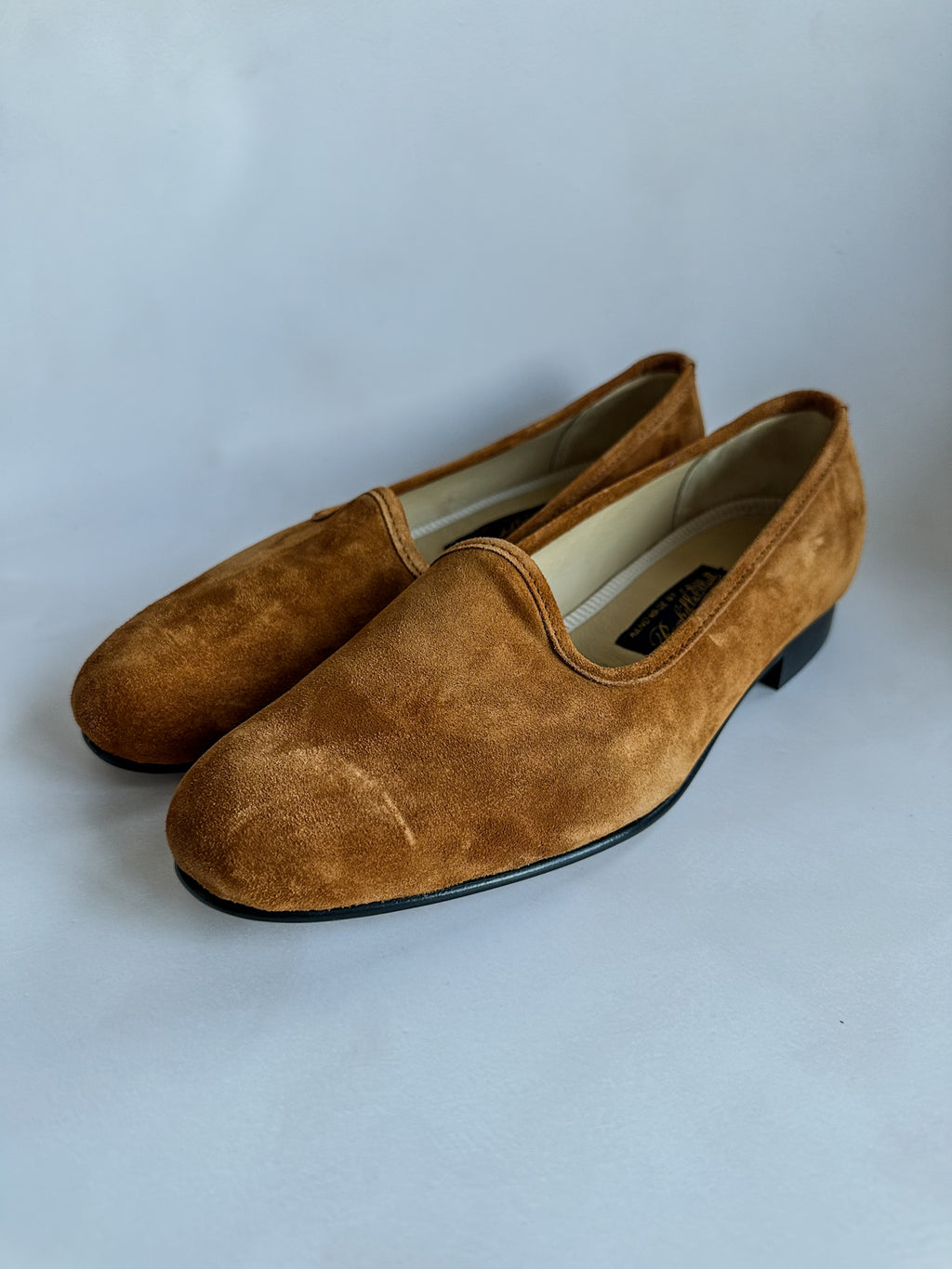 Bowhill & Elliott Brown Suede Venetian Slipper Shoe
