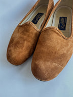 Bowhill & Elliott Brown Suede Venetian Slipper Shoe